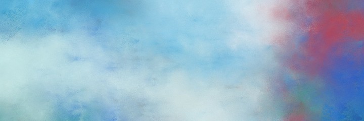 decorative pastel blue, light steel blue and antique fuchsia colored vintage abstract painted background with space for text or image. can be used as horizontal background texture