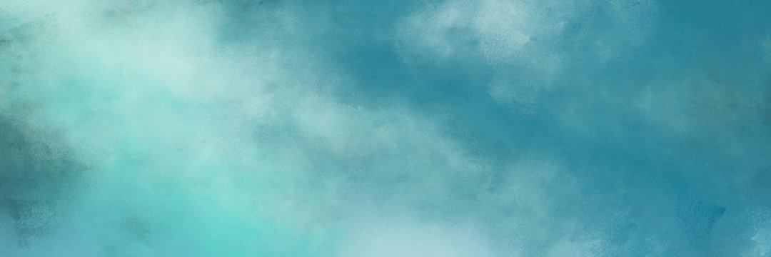 amazing abstract painting background graphic with cadet blue, powder blue and sky blue colors and space for text or image. can be used as postcard or poster