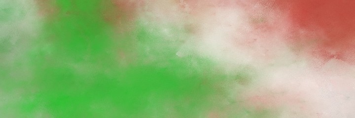 beautiful vintage abstract painted background with dark sea green, lime green and light gray colors and space for text or image. can be used as horizontal background graphic