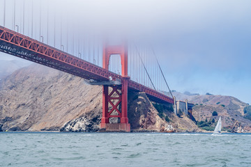 Golden Gate Bridge in San Francisco viewed from the Bay