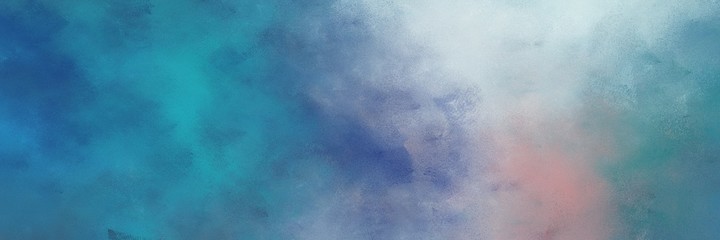 awesome abstract painting background graphic with teal blue, silver and light slate gray colors and space for text or image. can be used as postcard or poster