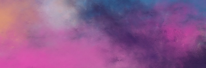 beautiful vintage abstract painted background with antique fuchsia, dark slate blue and pale violet red colors and space for text or image. can be used as horizontal background graphic