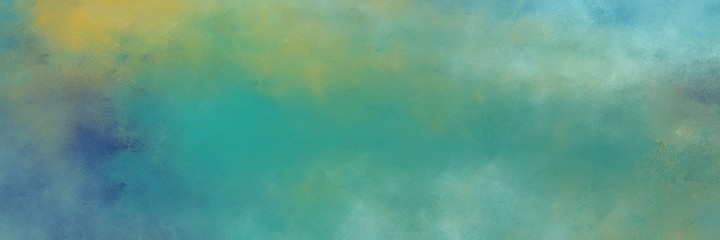 awesome vintage abstract painted background with cadet blue, dark khaki and sky blue colors and space for text or image. can be used as horizontal header or banner orientation