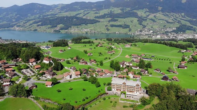 Woderful nature of Switzerland from above - travel photography