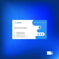 Naklejka premium Business card template. Two colors. Size 90x50 mm