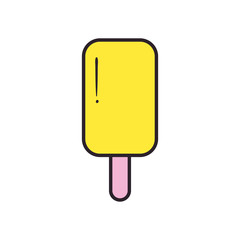 ice cream with stick line and fill style icon vector design