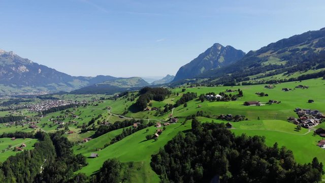 Woderful nature of Switzerland from above - travel photography