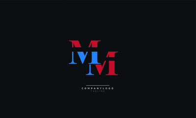 Letter MM Business Logo Design Alphabet Icon Vector Symbol