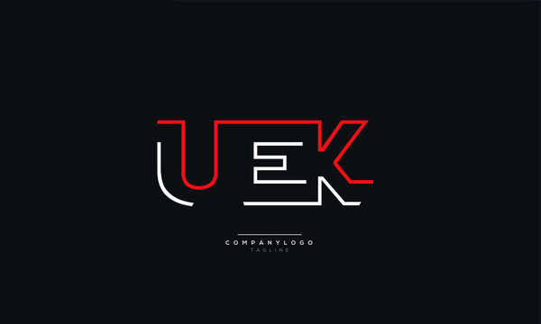 Creative UEK Letter Business Logo Design Alphabet Icon Vector Symbol