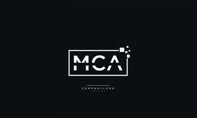 MCA Letter Business Logo Design Alphabet Icon Vector Symbol