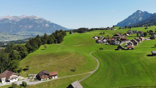 Woderful nature of Switzerland from above - travel photography