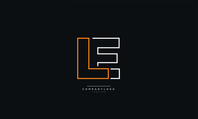 LE Letter Business Logo Design Alphabet Icon Vector Symbol - obrazy, fototapety, plakaty