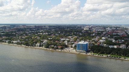 Charleston, SC Aerial Views - The Battery, South of Broad, White Point Garden, Charleston Peninsula...