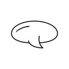 Communication bubble line style icon vector design