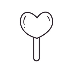 candy heart line style icon vector design