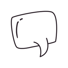 Communication bubble line style icon vector design