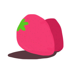Pink strawberry simple illustration