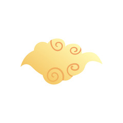 chinese cloud gradient style icon vector design