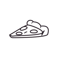 pizza line style icon vector design