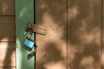 Open lock on a door latch