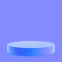 3d purple violet podium minimal studio background. Abstract 3d geometric shape object illustration render.