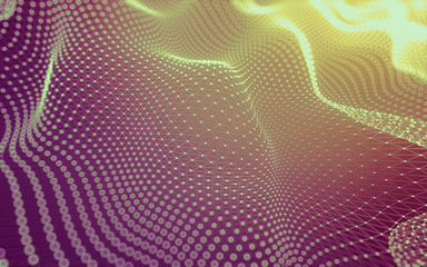 Abstract background. Molecules technology with polygonal shapes, connecting dots and lines....