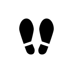 Footprints sillhouettes. Logo icon vector.