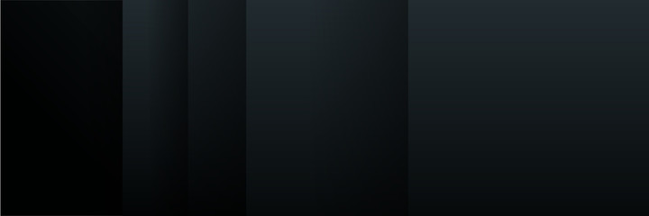 Dark black neutral grey background for wide banner with light layered stripe