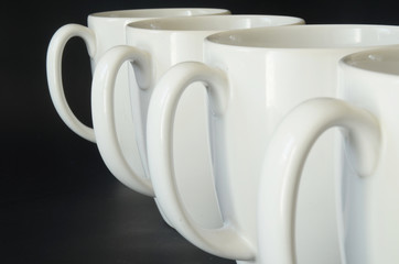 white mug, plain white mug on dark background, coffee mug, white coffee mugs