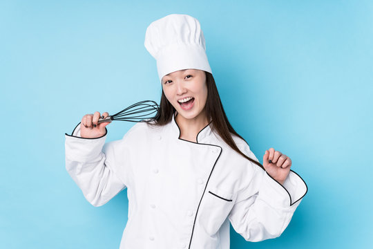 Young Japanese Chef Woman Cooking