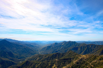 mountain landscape with clouds