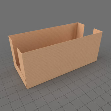 Short cardboard tray box