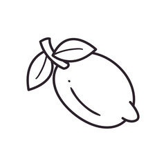 lemon line style icon vector design
