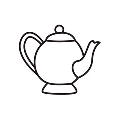 chinese tea pot line style icon vector design