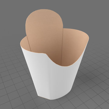 Empty French fries paper box 2