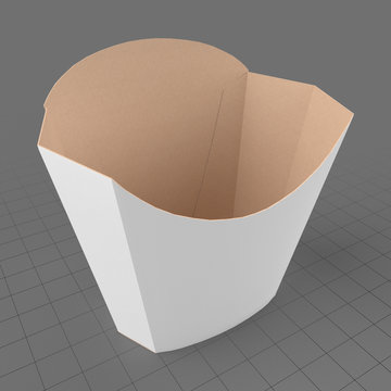 Empty French fries paper box 1