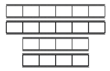 Film Strip Set. Video Tape Photo Film Strip Vector Illustration