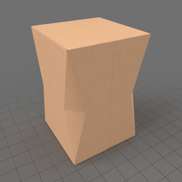 Cardboard box with beveled edges 1