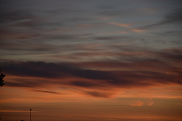 sunset over the river