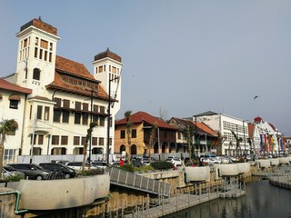 Overview of old Jakarta, Indonesia