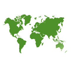  LIME GREEN WORLD MAP