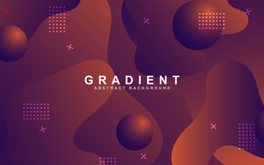 Modern gradient background with abstract shapes. Vector 3d flow, liquid, and fluid composition. Motion dynamic illustration template can use for presentation, cover flyer, poster, landing page web