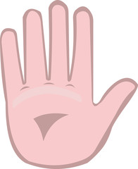 Vector illustration of a hand emoticon