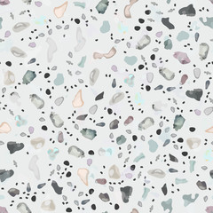 Terrazzo Texture Vector. Flooring Seamless Pattern