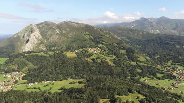 Picos de Europa. National Park.  Asturias,Cantabria and Leon. Spain Aerial Drone Footage