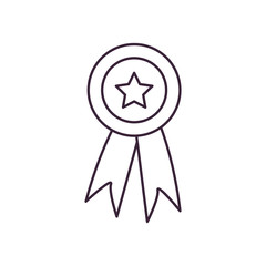 seal stamp with star line style icon vector design