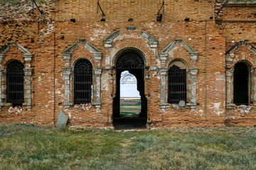 Facade of old abandoned armenian church Sacred Surb-Karapet