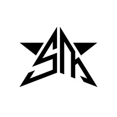 Initial Star Monogram Logo SM