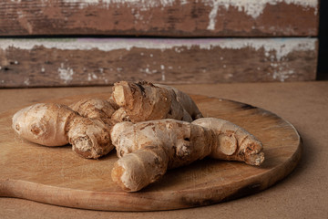 Brazilian ginger on a cutting board