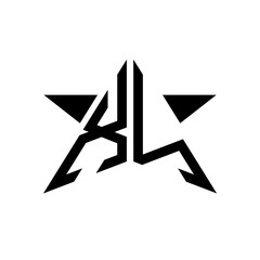 Initial Star Monogram Logo XN
